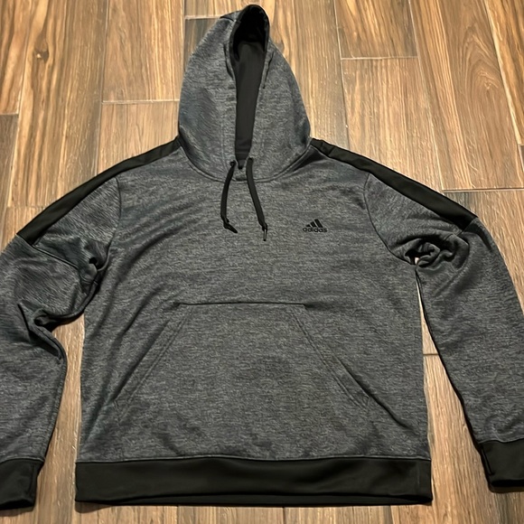 adidas Other - Adidas Black & Gray Hoodie Kids Size‎ XL